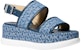 (W) MICHAEL KORS Presley 'Denim Blue Platform' Kasut Bertapak Tinggi 40S2PRFA2Y405