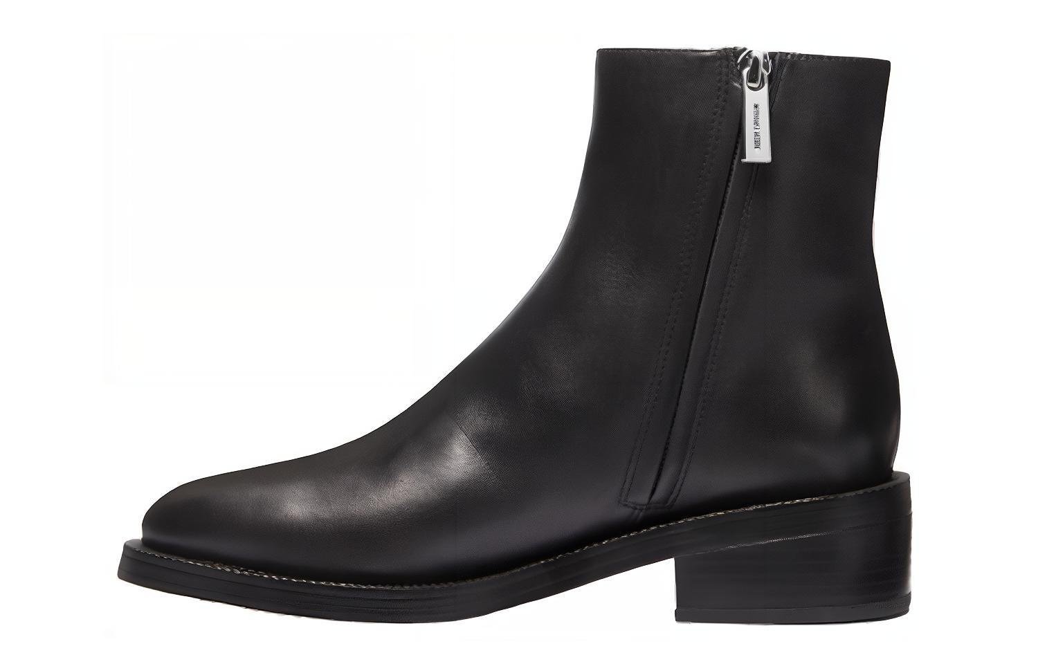 (Women) MICHAEL KORS Regan Leather Zip Flat Ankle Boots 'Black' 40F3RGME5L001