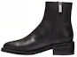 Buy (W) MICHAEL KORS Regan Sepatu Boot Kulit Ritsleting Datar 'Hitam' 40F3RGME5L001