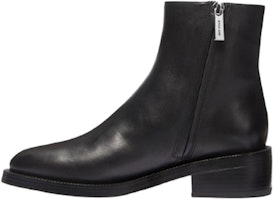 (Women) MICHAEL KORS Regan Leather Zip Flat Ankle Boots 'Black' 40F3RGME5L001 (Women) MICHAEL KORS Regan Leather Zip Flat Ankle Boots 'Black' 40F3RGME5L001