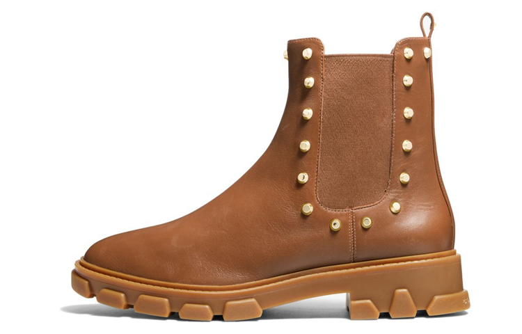 (W) MICHAEL KORS Ridley Chelsea Boot 'Brown Studs'