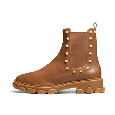 (W) MICHAEL KORS Ridley Chelsea Boot 'Brown Studs'
