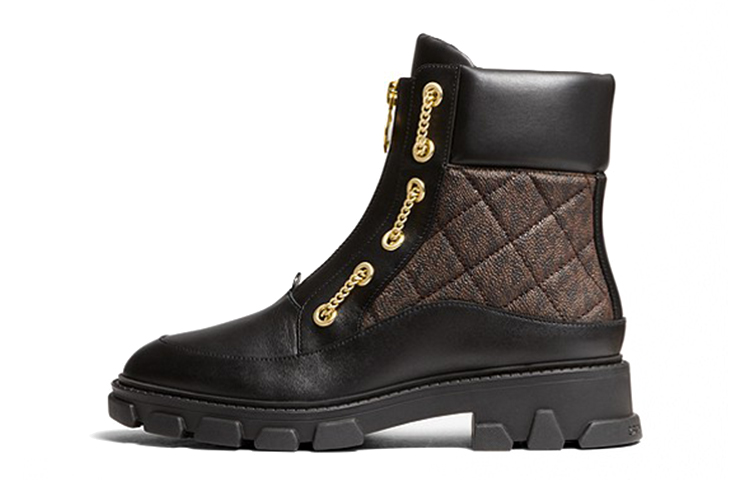 (W) MICHAEL KORS Ridley Leather Ankle Boot 'Black Brown'