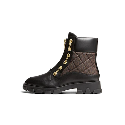 (W) MICHAEL KORS Ridley Leather Ankle Boot 'Black Brown'