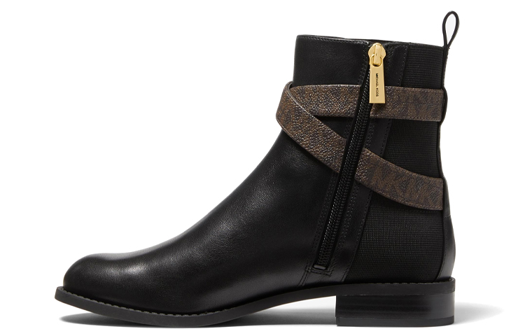 Buy (Women) MICHAEL KORS Rory Short Boot 'Black Cross-Strap Print' 40F2ROFE5L007