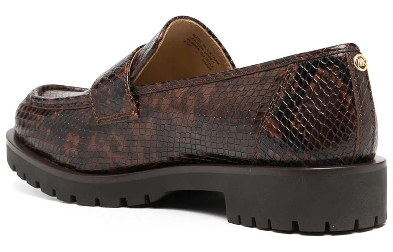 (W) MICHAEL KORS Round-Toe Slip-On Loafer 'Brown' 圖 3