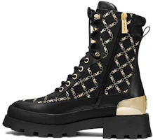 (Women) MICHAEL KORS Round Toe Slip-On Short Mid-Calf Boots 'Black Martin' 40F3RWFE7S1092 (Women) MICHAEL KORS Round Toe Slip-On Short Mid-Calf Boots 'Black Martin' 40F3RWFE7S1092