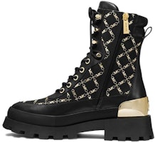 (Women) MICHAEL KORS Round Toe Slip-On Short Mid-Calf Boots 'Black Martin' 40F3RWFE7S1092 (Women) MICHAEL KORS Round Toe Slip-On Short Mid-Calf Boots 'Black Martin' 40F3RWFE7S1092