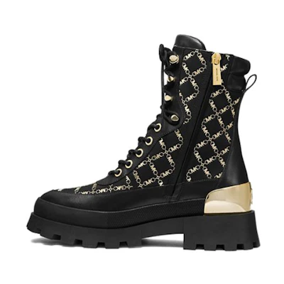 (W) MICHAEL KORS Round Toe Slip-On Short Mid-Calf Boots 'Black Martin'