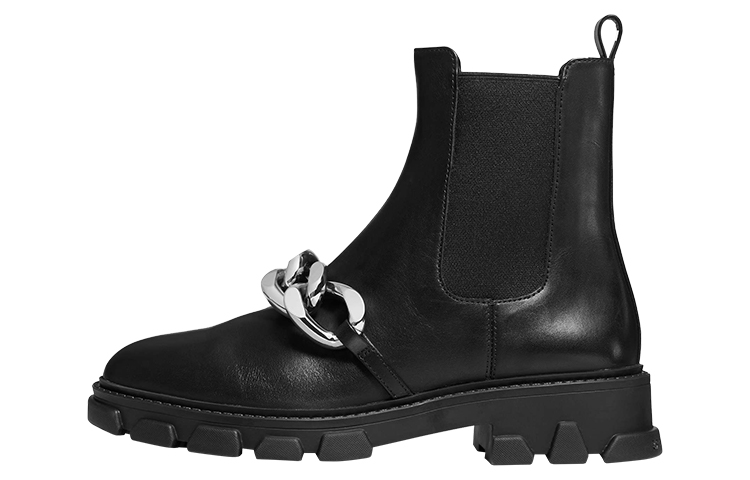 (W) MICHAEL KORS Scarlett 'Black Leather Booties'
