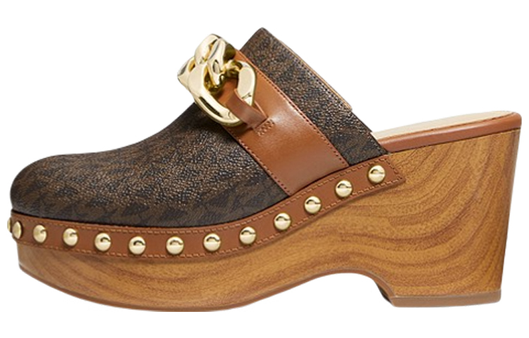 (W) MICHAEL KORS Scarlett 'Embellished Logo Brown'