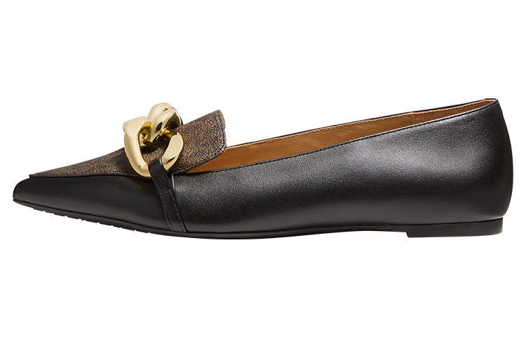 (Women) MICHAEL KORS Scarlett Ballet Flat 'Black and Brown' 40F1SCFP1L007