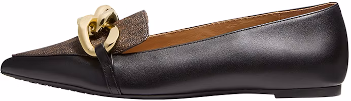 (Women) MICHAEL KORS Scarlett Ballet Flat 'Black and Brown' 40F1SCFP1L007 (Women) MICHAEL KORS Scarlett Ballet Flat 'Black and Brown' 40F1SCFP1L007