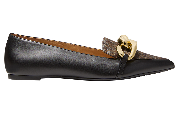 Order (W) MICHAEL KORS Scarlett Ballet Flat 'Hitam dan Cokelat' 40F1SCFP1L007