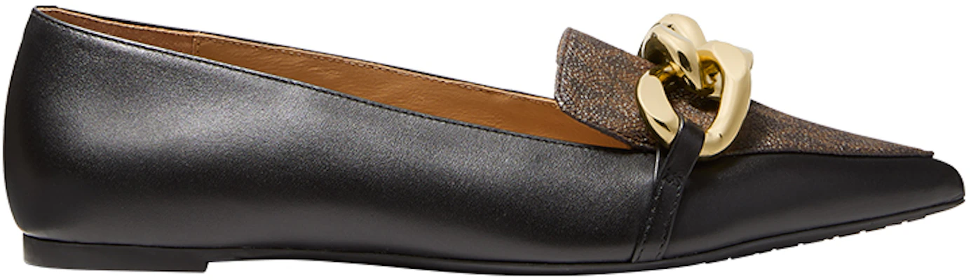 (W) MICHAEL KORS Scarlett Ballet Flat 'Hitam dan Cokelat' 40F1SCFP1L007 Order (W) MICHAEL KORS Scarlett Ballet Flat 'Hitam dan Cokelat' 40F1SCFP1L007