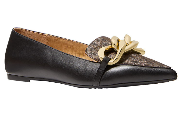 Lookbook (W) MICHAEL KORS Scarlett Ballet Flat 'Hitam dan Cokelat' 40F1SCFP1L007