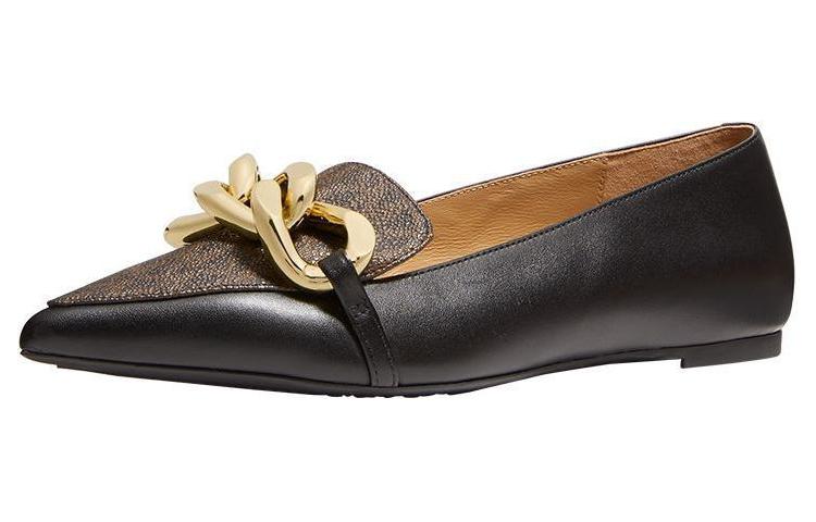 Shop (W) MICHAEL KORS Scarlett Ballet Flat 'Hitam dan Cokelat' 40F1SCFP1L007