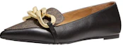 Shop (W) MICHAEL KORS Scarlett Ballet Flat 'Hitam dan Cokelat' 40F1SCFP1L007