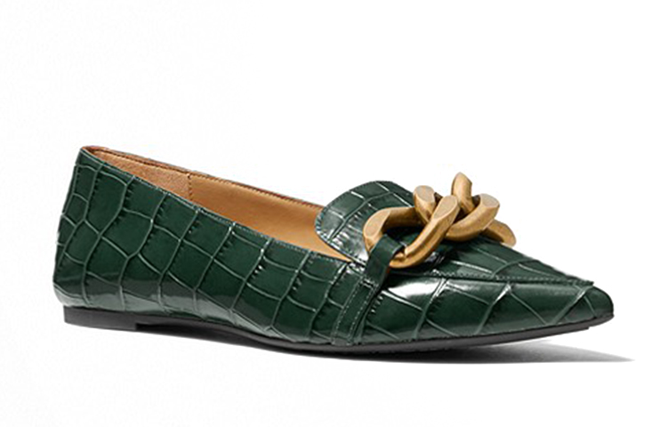 (W) MICHAEL KORS Scarlett Flat 'Green Croc Embossed' 圖 2