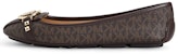 (W) MICHAEL KORS Slip-On 'MK Logo Coklat Gelap' 49T8FUFR1B200