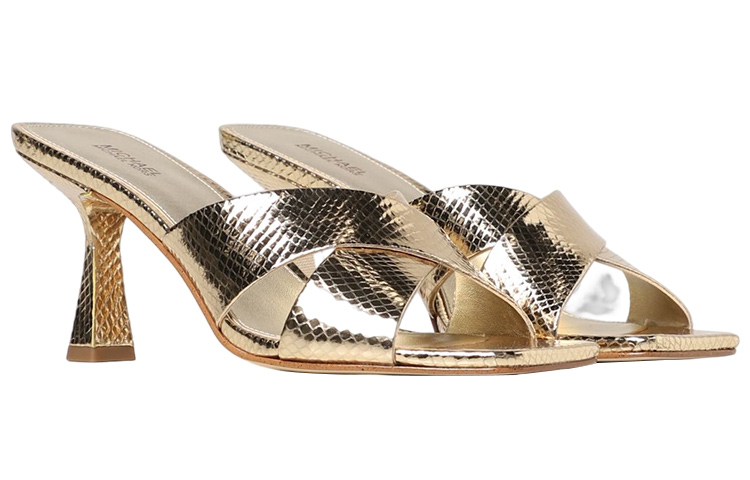 (W) MICHAEL KORS Square Toe High Heel Slide 'Gold' 圖 2