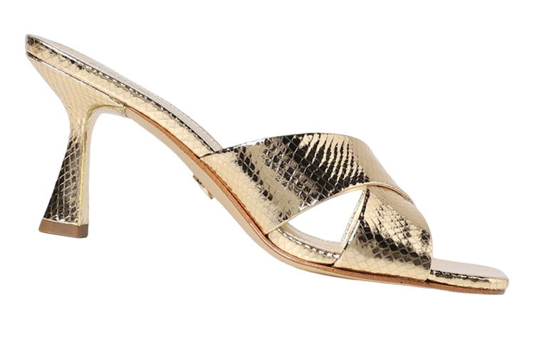 (W) MICHAEL KORS Square Toe High Heel Slide 'Gold' 圖 4