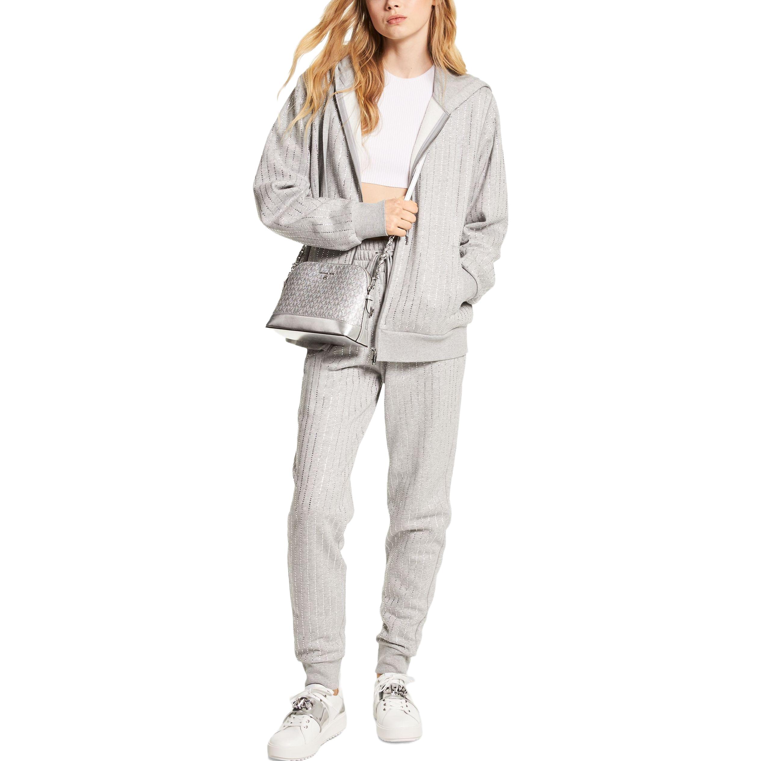 Shop (W) 迈克高仕 SS23 灰色水晶装饰休闲夹克. MF250XR23G-036