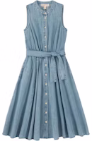 (Women) Michael Kors SS24 Light Blue Denim Sleeveless Midi Dress A-Line. JS482CA1KQ-907 (Women) Michael Kors SS24 Light Blue Denim Sleeveless Midi Dress A-Line. JS482CA1KQ-907