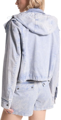 (W) 迈克高仕 SS24 浅蓝色水洗牛仔拉链连帽夹克外套. MS420EAE72-424 Lookbook (W) 迈克高仕 SS24 浅蓝色水洗牛仔拉链连帽夹克外套. MS420EAE72-424