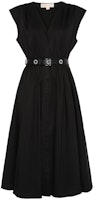 (Women) Michael Kors SS24 Sleeveless V-Neck Midi Dress with Belt - Black MT482F5F4C-001 (Women) Michael Kors SS24 Sleeveless V-Neck Midi Dress with Belt - Black MT482F5F4C-001