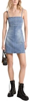 (Women) Michael Kors SS24 Denim Blue Washed Square Neck Slim Fit Mini Dress MT482IGEB1-918 (Women) Michael Kors SS24 Denim Blue Washed Square Neck Slim Fit Mini Dress MT482IGEB1-918