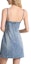 Lookbook (W) Michael Kors SS24 Vestido Mini Ajustado Azul Denim Lavado Cuello Cuadrado MT482IGEB1-918