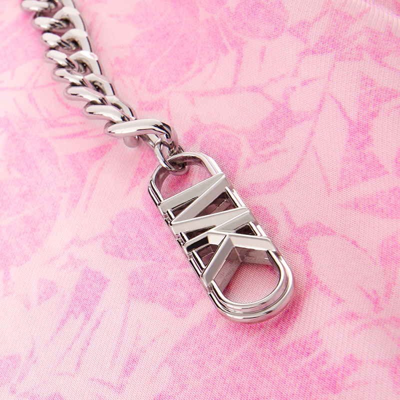 Shop (W) 迈克高仕 SS24 女士粉色花卉链领中长连衣裙 MS480LCE3D-682