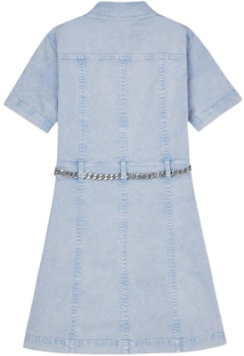 (W) 마이클 코어스 SS24 여성 라이트 블루 반팔 데님 미니 원피스. MS381PEE72-424 Lookbook (W) 마이클 코어스 SS24 여성 라이트 블루 반팔 데님 미니 원피스. MS381PEE72-424