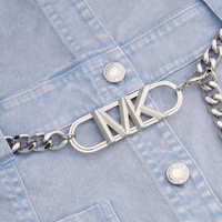 Shop (W) Michael Kors SS24 女裝淺藍色短袖牛仔迷你連身裙 MS381PEE72-424