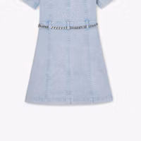 Cheap (W) Michael Kors SS24 女裝淺藍色短袖牛仔迷你連身裙 MS381PEE72-424