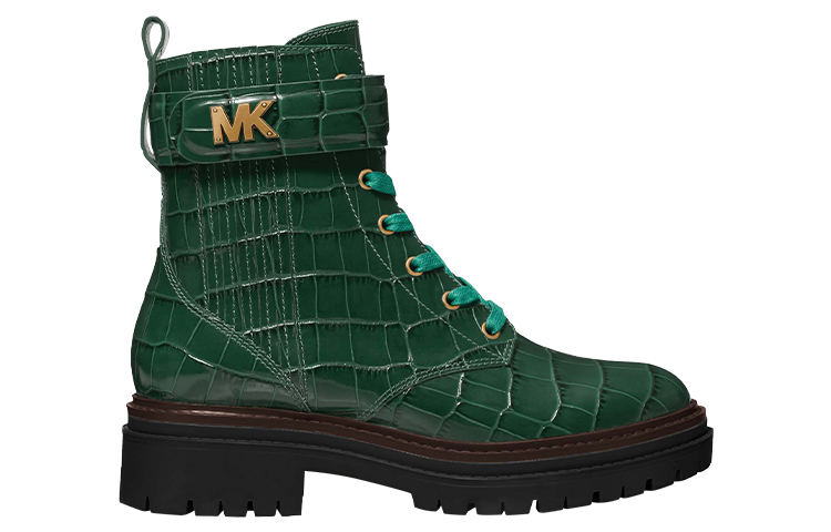(W) MICHAEL KORS Stark Booties 'Moss Green Croc Embossed' 圖 2