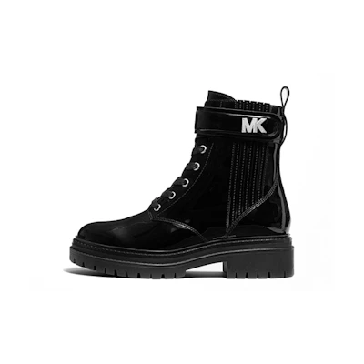 (W) MICHAEL KORS Stark Boots 'Logo Patent Black'