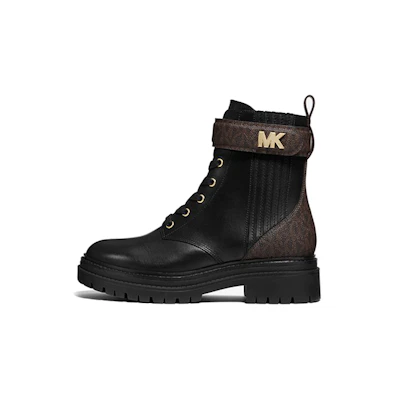 (W) MICHAEL KORS Stark Leather Bootie 'Black Logo'