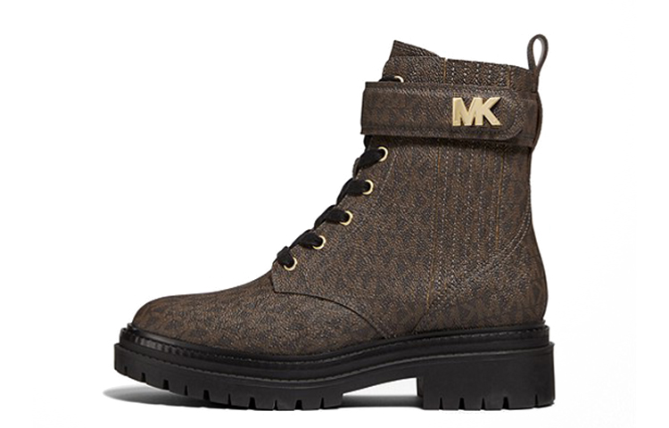 (W) MICHAEL KORS Stark Logo Bootie 'Brown'