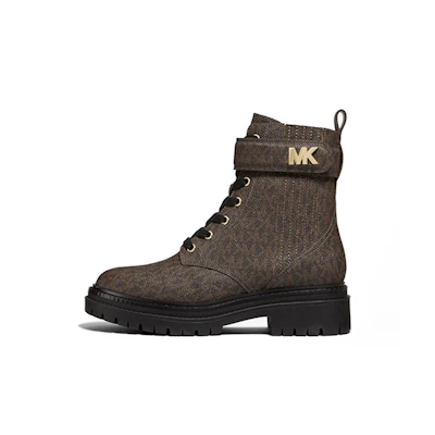 (W) MICHAEL KORS Stark Logo Bootie 'Brown'