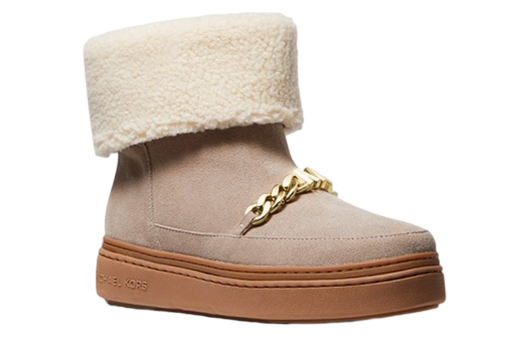 (W) MICHAEL KORS Suede Ankle Boots 'Beige Logo' 圖 3