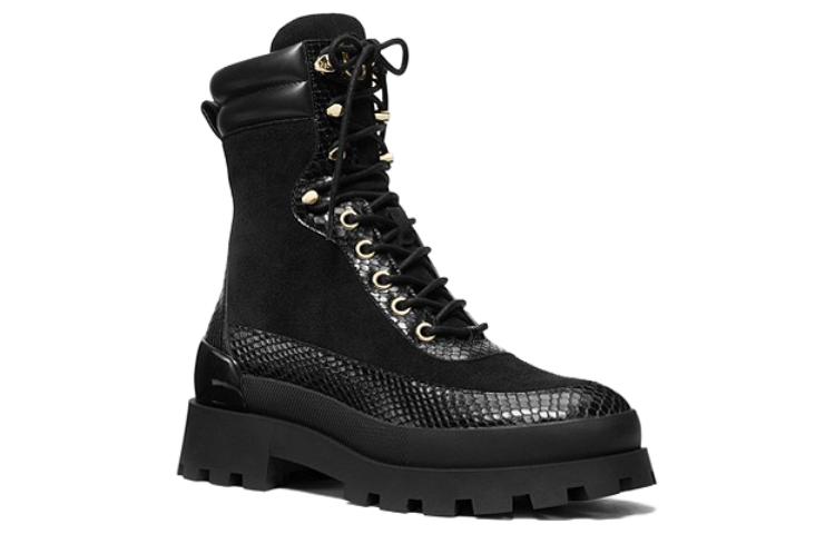 Lookbook (Women) MICHAEL KORS Suede Comfort Lace-Up Booties 'Black' 40F3RWFE8S