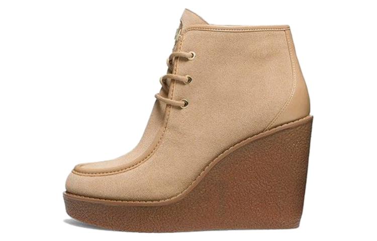 Buy (W) マイケルコース スエード アンクルブーツ (カーキ) 40F3RYME5S0220