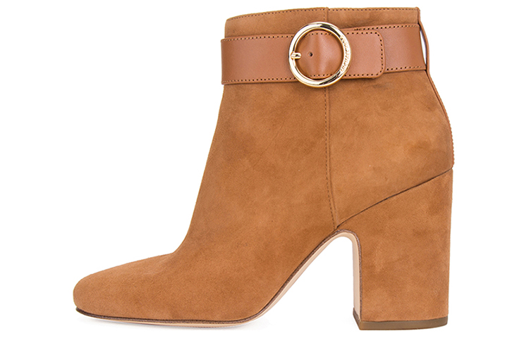 (W) MICHAEL KORS Suede Sheepskin High-Heel Ankle Boot 'Brown'