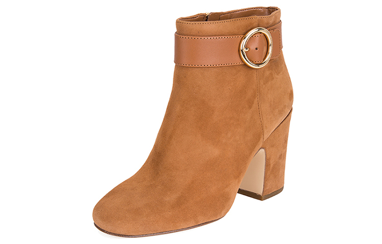(W) MICHAEL KORS Suede Sheepskin High-Heel Ankle Boot 'Brown' 圖 3