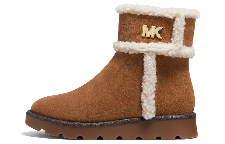 (W) MICHAEL KORS Suede Zip 'Fashion Short Boot Brown'