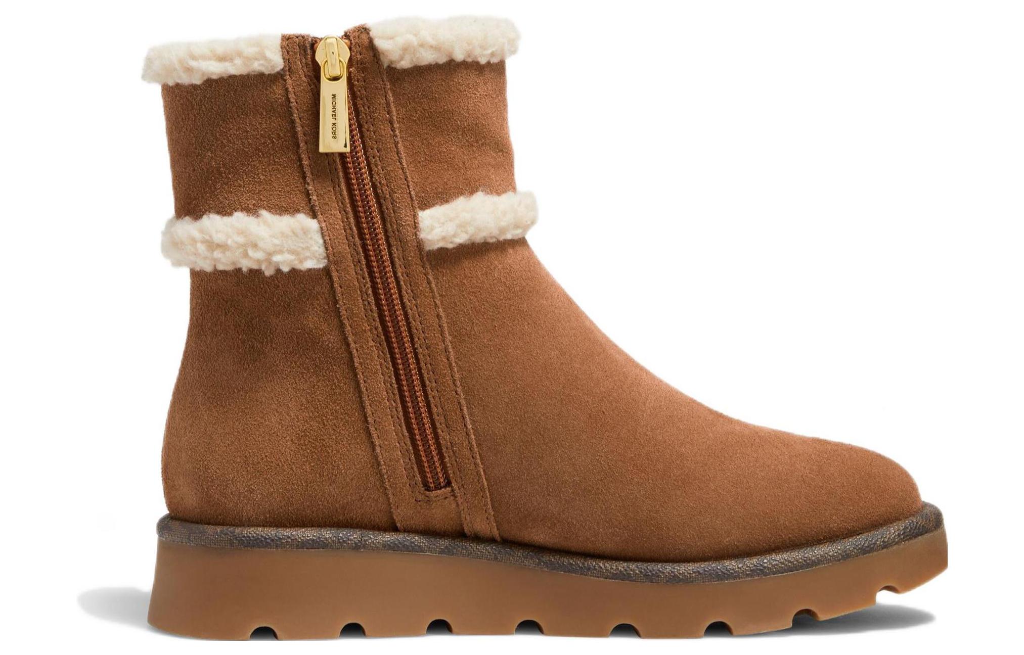 (W) MICHAEL KORS Suede Zip 'Fashion Short Boot Brown' 圖 2