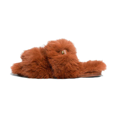 (W) MICHAEL KORS Tula Open-Toe Slide 'Brown'