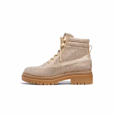 (W) MICHAEL KORS Turner Short Boot 'Crystal Embellishments - Brown'